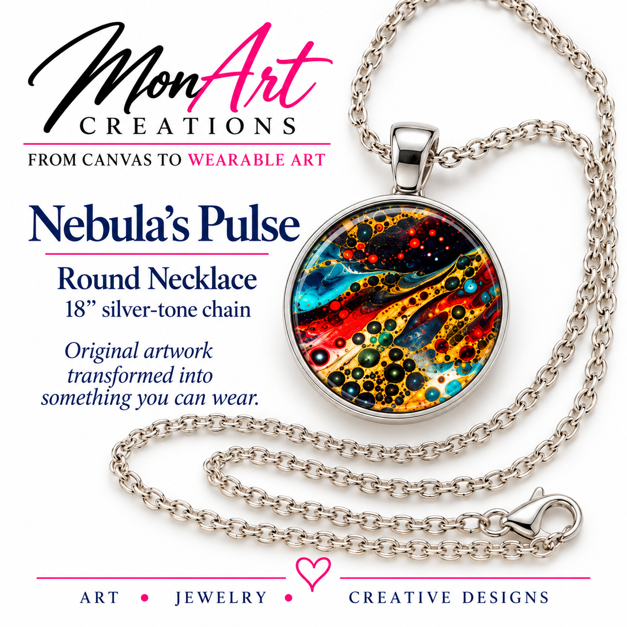 Nebula's Pulse Round Necklace