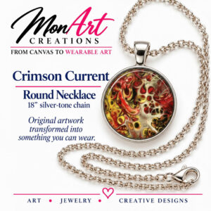 Crimson Current Round Necklace